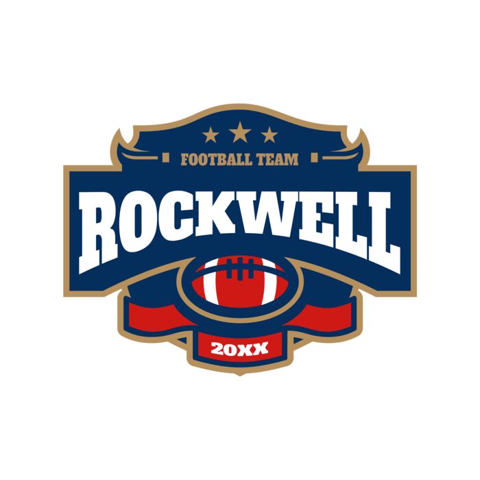 Rockwell Football team logo template Thumbnail